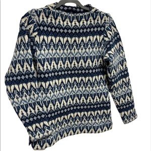 VINTAGE Jersey Modeller 100% Wool Fair Isle Sweater, Size 14